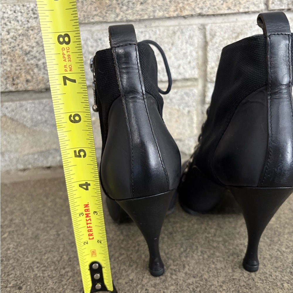Women’s Balenciaga Lace-up Black Angle Booties - Size 37/US 7 - Picture 7 of 8